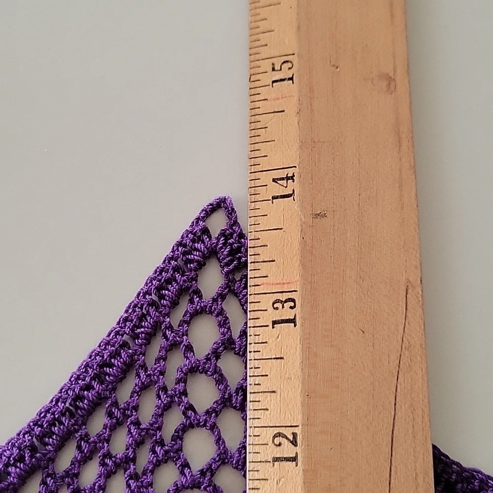 Elegant Purple Crochet Table Linen